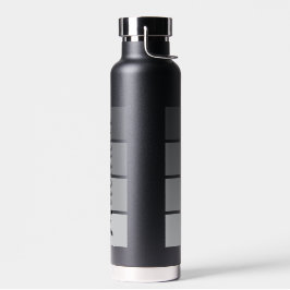 Modern Script Name Design – Zwart minimalistisch Waterfles