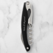 Modern Script Name op Black Kurkentrekker (Achterkant)