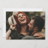 Modern Script Names Photo Wedding Kaart (Achterkant)