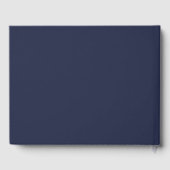 Modern Script Nautical Navy Blue Wedding Gastenboek (Achterkant)