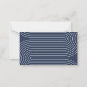 Modern script navy blue baby shower diaper raffle notitiekaartje (Achterkant)