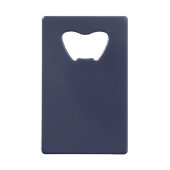 Modern Script Navy Blue Personalized Groomsmen Creditkaart Flessenopener (Achterkant)