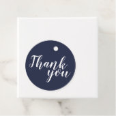 Modern Script Navy Blue Wedding Bedankt Bedankjes Labels (In situ)