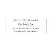 Modern Script Newlyweds Return Address Zelfinktende Stempel (Design)