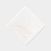 Modern Script Nothing Fancy Just Love Wedding Folie Servetten (Rechts)