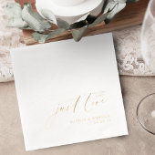 Modern Script Nothing Fancy Just Love Wedding Folie Servetten