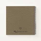 Modern Script Notities & Musings Kraft Papier Notitieboek (Achterkant)
