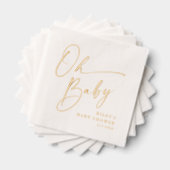 Modern script Oh Baby shower Folie Servetten (Insitu (Gestapeld))