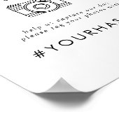 Modern Script Oh Snap Wedding Hashtag Sign Poster (Hoek)