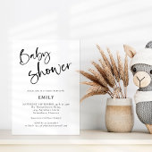 Modern script om het even welk Baby shower kleur Kaart