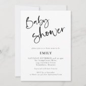 Modern script om het even welk Baby shower kleur Kaart (Voorkant)