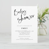 Modern script om het even welk Baby shower kleur Kaart (Staand voorkant)