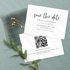 Modern script om het even welk kleurhuwelijk save the date