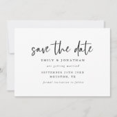Modern script om het even welk kleurhuwelijk save the date (Voorkant)