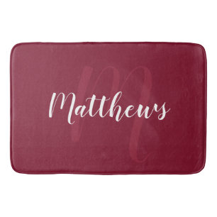 Modern script - op maat gemaakt monogram & naam va badmat