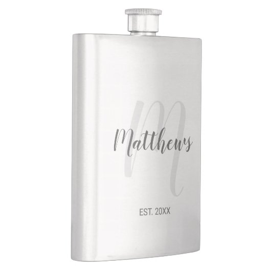 Modern script - op maat gemaakt monogram & naam va flacon (Rechts)