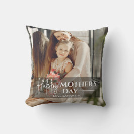 Modern Script Overlay 1 foto Happy Mothers Day Kussen