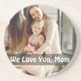 Modern Script Overlay 1 foto Happy Mothers Day Zandsteen Onderzetter