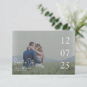 Modern Script Overlay Wedding QR-code Save The Date (Staand voorkant)