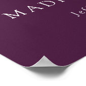 Modern Script Paars Welkome GraduPartij Poster (Hoek)