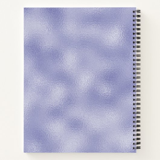 Modern Script Paarse Folie Monogram Notitieboek (Achterkant)