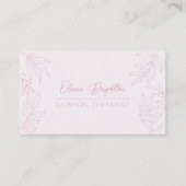 Modern Script Pale Blush Pink Therapist Visitekaartje (Voorkant)