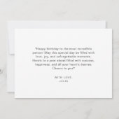 Modern Script Pastel Bloemen Elegant Gelukkige Ver Kaart (Achterkant)