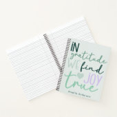 Modern Script Pastel Girly Dankbaarheid Notitieboe Notitieboek (Binnen)
