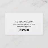 Modern Script Personal Fitness Coach Trainer Photo Visitekaartje (Achterkant)