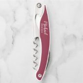 Modern Script Personalized Groomsman Kurkentrekker (Voorkant)