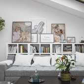 Modern script persoonlijk 5 familie cadeau poster