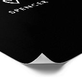 Modern script persoonlijk 5 familie cadeau poster (Hoek)