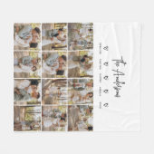 Modern script persoonlijk 5 familie cadeau zwart & fleece deken (Voorkant (Horizontaal))