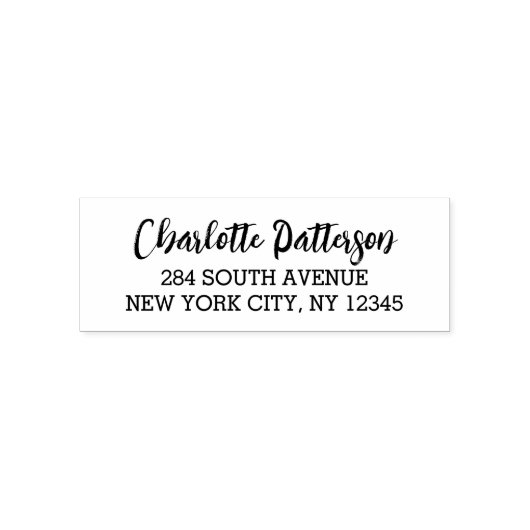 Modern Script Persoonlijk Retouradres Zelfinktende Stempel (Design)