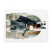 Modern Script Photo 2024 Minimalistisch Afstuderen Magneet (Horizontaal)