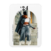 Modern Script Photo 2024 Minimalistisch Afstuderen Magneet (Verticaal)