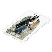 Modern Script Photo 2024 Minimalistisch Afstuderen Magneet (Linkerzijde)