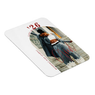 Modern Script Photo 2024 Minimalistisch Afstuderen Magneet