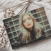 Modern Script Photo Afstuderen Announcement Magnet