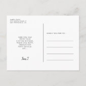 Modern script Photo afstuderen Briefkaart (Achterkant)