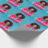 Modern Script Photo Afstuderen Cadeaupapier (Hoek)