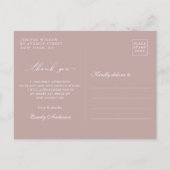 Modern Script Photo Afstuderen - Dank u Briefkaart (Achterkant)