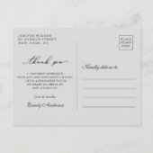 Modern Script Photo Afstuderen - Dank u Briefkaart (Achterkant)