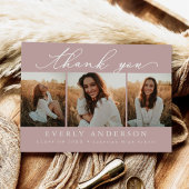 Modern Script Photo Afstuderen - Dank u Briefkaart