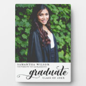 Modern Script Photo Afstuderen Fotoplaat (voorkant)