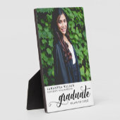 Modern Script Photo Afstuderen Fotoplaat (Zijkant)