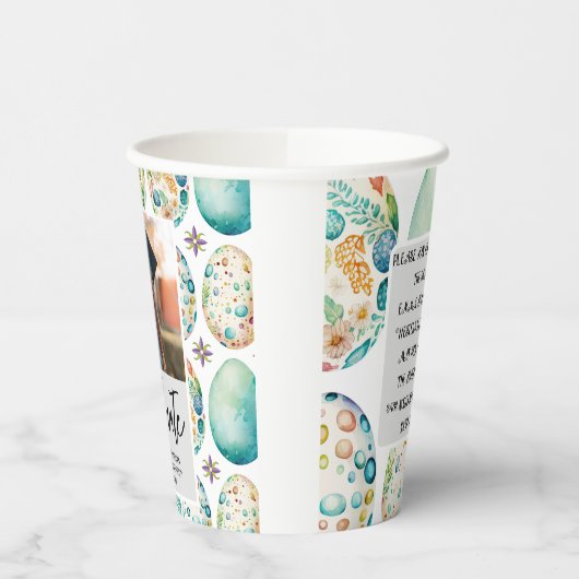 Modern Script Photo Afstuderen Papieren Bekers (Links)