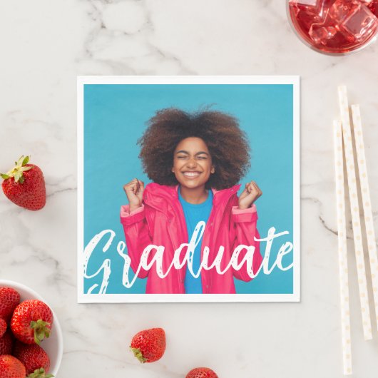 Modern Script Photo Afstuderen Servet (Insitu)