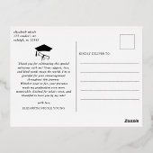 Modern Script Photo Arch Afstuderen Bedankt Folie Uitnodiging Briefkaart (Achterkant)