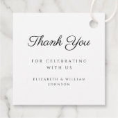 Modern Script Photo Baptisme Hartelijk dank Bedankjes Labels (Achterkant)